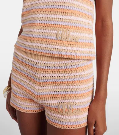 Chloé Knitted Cotton Tank Top In Neutral