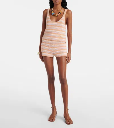 Chloé Knitted Cotton Shorts In Multi