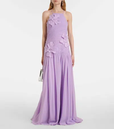 Leo Lin Amya Petal Gown In Purple