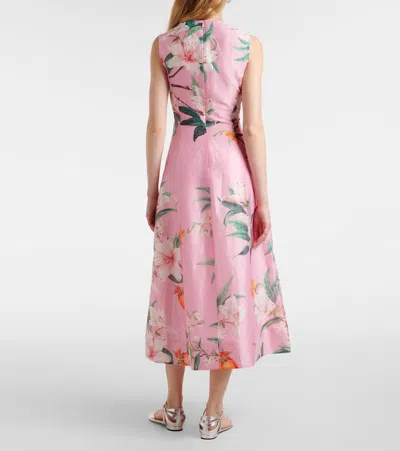 Leo Lin Cleo Sleeveless Midi Dress In Lavish Print In Pink