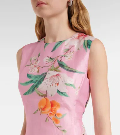 Leo Lin Cleo Sleeveless Midi Dress In Lavish Print In Pink