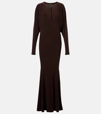Norma Kamali X Revolve Dolman V Neck Fishtail Gown