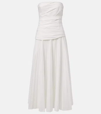 Simkhai Womens White Arie Bustier Cotton-blend Midi Dress