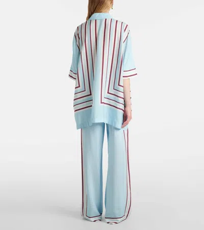 Simkhai Bowman Printed Oversized Shirt In Blue