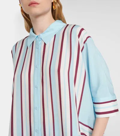 Simkhai Bowman Printed Oversized Shirt In Blue