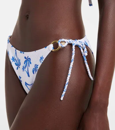 Heidi Klein Palm Beach Printed Bikini Bottoms In Blue