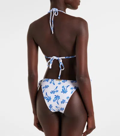 Heidi Klein Palm Beach Printed Bikini Bottoms In Blue