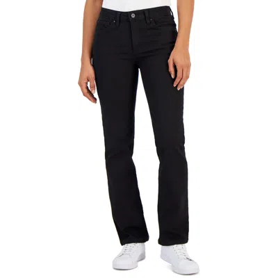 Jones New York Petites Lexington Womens Mid-rise Ankle Straight Leg Jeans