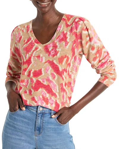 Nic + Zoe Painted Ikat Sweater