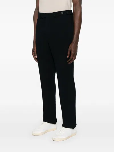 Emporio Armani Wool Trousers In Textured Fabric
