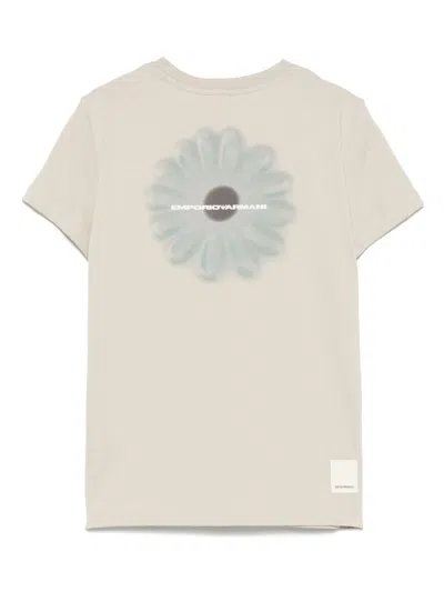 Emporio Armani Asv Jersey T-shirt With Oversized Print From The Peace Capsule Collection