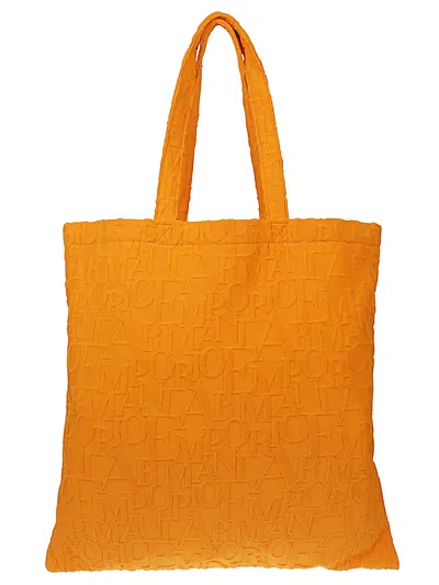 Emporio Armani Striped Beach Tote