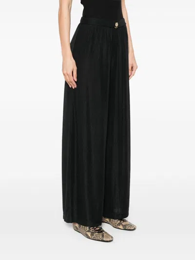 Emporio Armani Wide-leg Trousers Lamé Effect