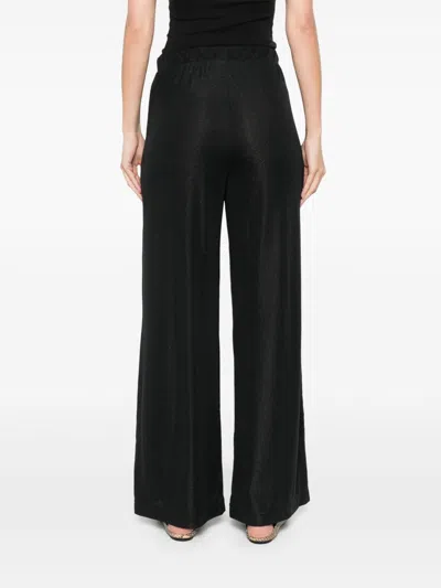 Emporio Armani Wide-leg Trousers Lamé Effect