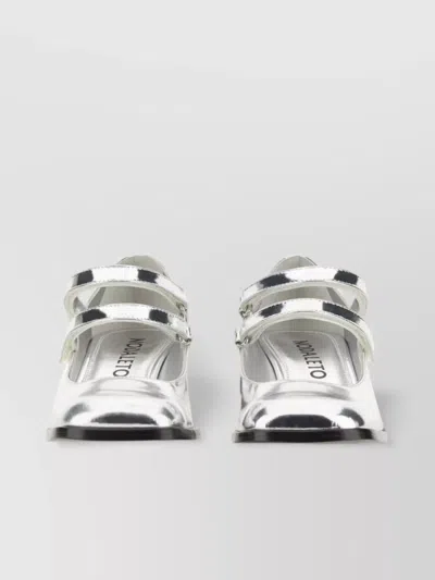 Nodaleto Bacara Metallic Double Strap Sandals