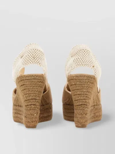 Manebi Closed Toe Wedge Espadrilles Two-tone Design