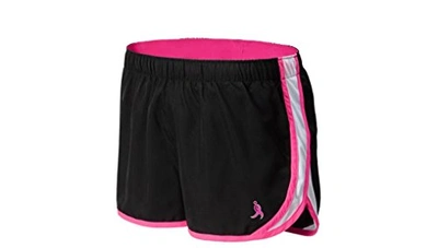 New Balance Women's Lace Up Accelerate Shorts In Black/pink