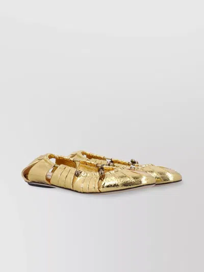 Chloé Metallic Gold Ballerina