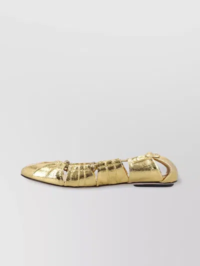 Chloé Metallic Gold Ballerina