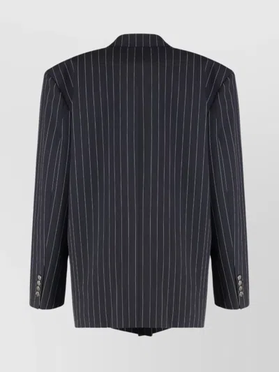 Attico Single-breasted One Button Jacket In Blue