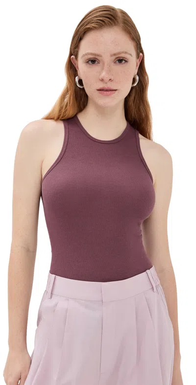 Tibi Circular Fine Rib T Tank Cinnamon