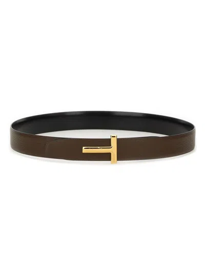 Shop Tom Ford Reversible "t Line" Belt