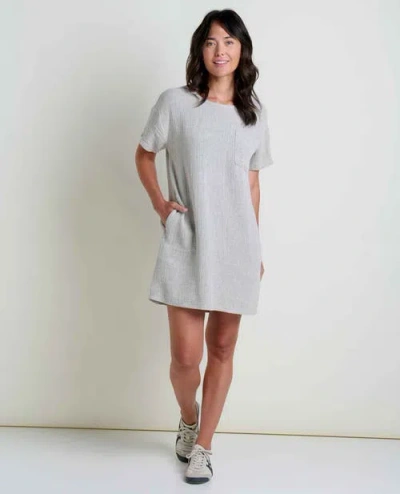 Toad And Co Toad & Co Tate Double Weave Short Sleeve Dress In Gray