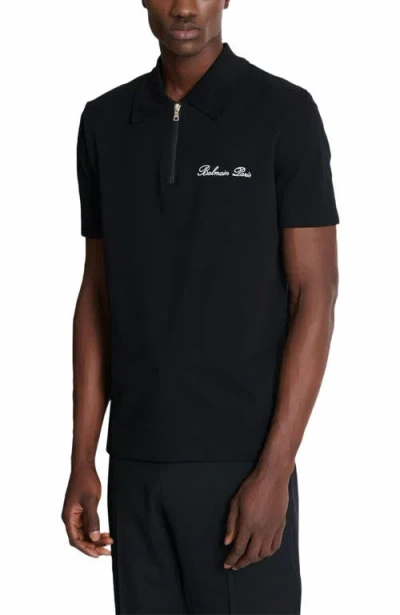 Balmain Signature Black Cotton T-shirt