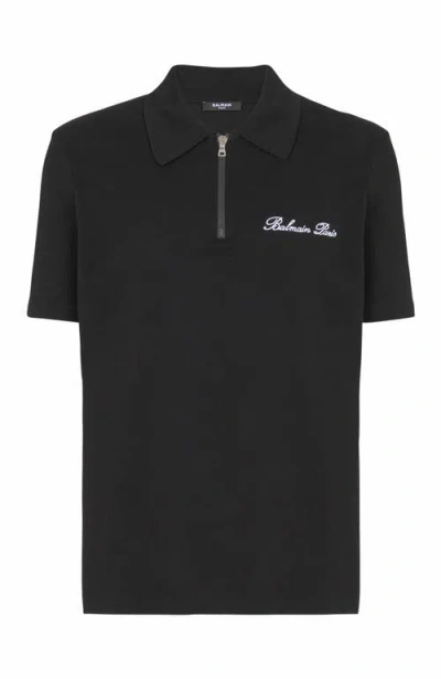 Balmain Signature Black Cotton T-shirt