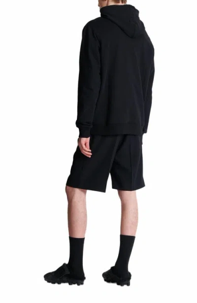 Balmain Signature Hooded Sweatshirt In Black