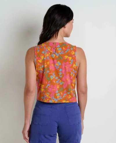 Toad And Co Toad & Co Sunkissed Button Back Tank In Orange