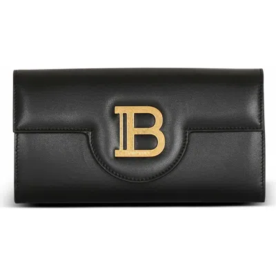 Balmain B Buzz Wallet On Chain In Calfskin Leather