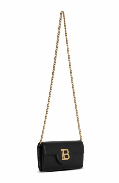 Balmain B Buzz Wallet On Chain In Calfskin Leather