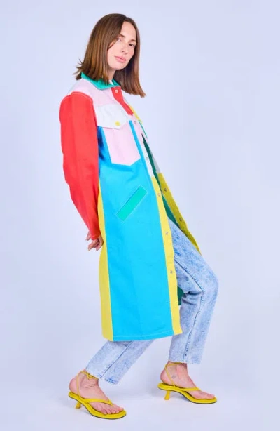 Mokuyobi Denim Duster In Multi