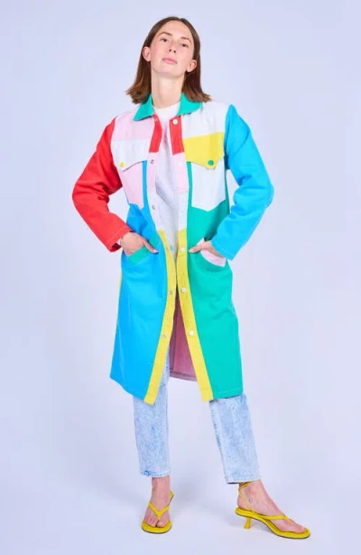 Mokuyobi Denim Duster In Multi