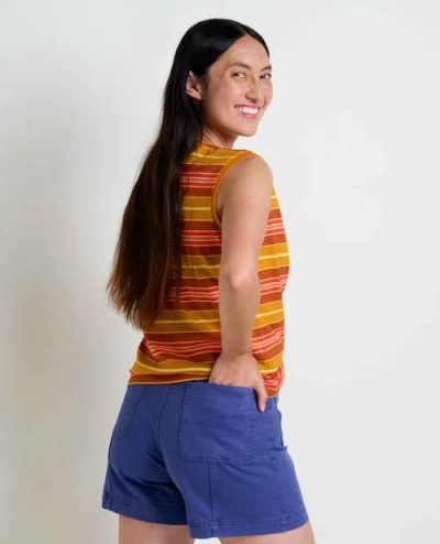 Toad And Co Grom V-neck Tank Top In Sunset Stripe In Multi