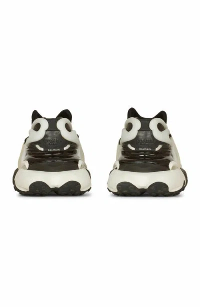 Balmain Unicorn Low-top Sneakers In Neoprene And Leather In Black