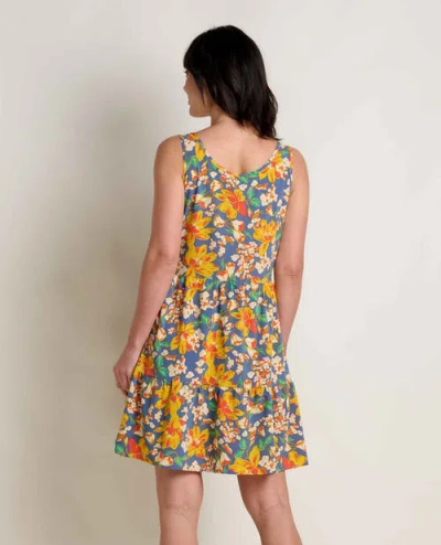 Toad And Co Sunkissed Sunsana Dress In Pacific Blue Tulip Print In Multi