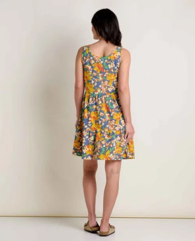 Toad And Co Sunkissed Sunsana Dress In Pacific Blue Tulip Print In Multi