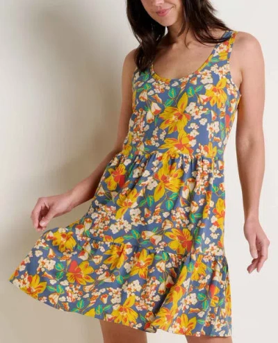 Toad And Co Sunkissed Sunsana Dress In Pacific Blue Tulip Print In Multi