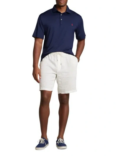 Polo Ralph Lauren Traveler Icon Logo Slim Fit Mid Swim Shorts In White