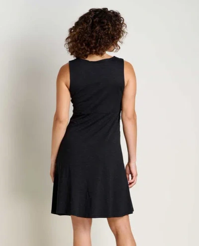 Toad And Co Rosemarie Sleeveless Mini Dress In Solid Black In Black