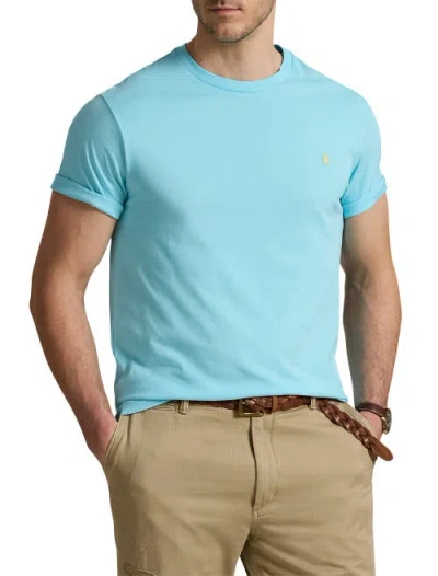 Polo Ralph Lauren Crewneck Fitted T-shirt Short Sleeves In Blue