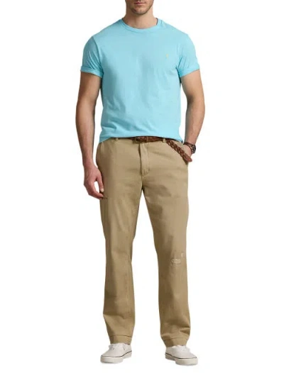 Polo Ralph Lauren Crewneck Fitted T-shirt Short Sleeves In Blue