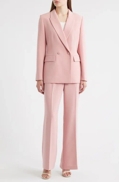 Elie Tahari The Tanner Double Breasted Blazer In Pink