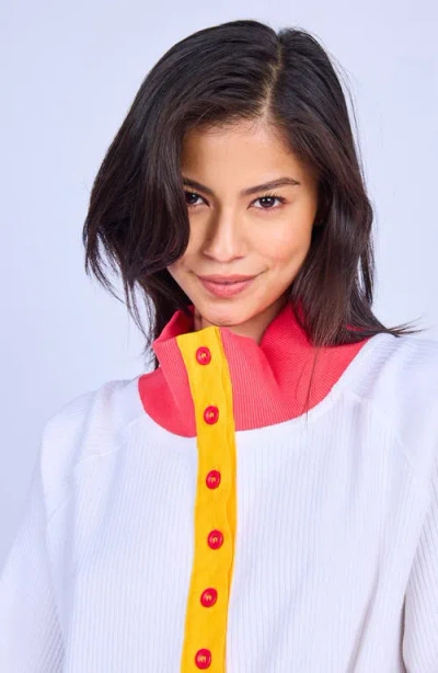 Mokuyobi Ripple Rib Pullover In White