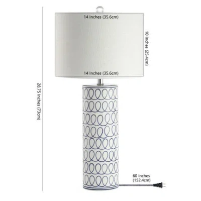 Jonathan Y Loop 28.75in Ceramic Modern Column Led Table Lamp