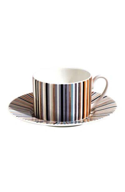 Missoni Home Tableware Tea Cup & Saucer Stripes Set Of 2
