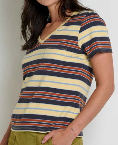 Toad And Co Grom V-neck Short Sleeve Shirt In Multi