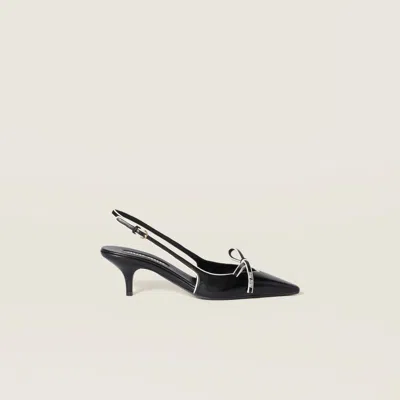 Miu Miu Nappa Leather Bow Slingback Pumps In Multi